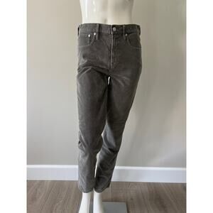 J. Crew Straight Leg Gray Corduroy Pants Women's Size 29 Tall